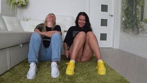 sneakers and sock tease and smell AaDF