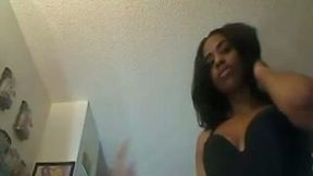 Horny and hot black girlfriend makes her big booty bounce on cock