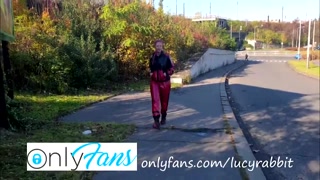 Who will join to me on my walk in latex sweasuit?