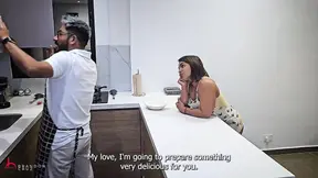 Cuckold husband oblivious to Latina MILF's BBC fuck