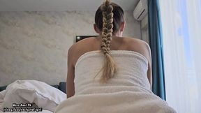 Nympho girlfriend with big ass enjoys deepthroat and anal sex