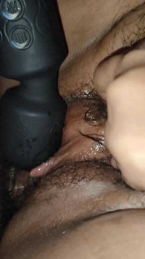 Orgasm and moans of pleasure end up together