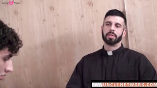 SayUncleNetwork.com - Bearded priest teases and fucks young catholic's ass raw