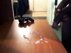 BIG CURVED BLACK DONKEY DICK BLOWING SOME JIZZ