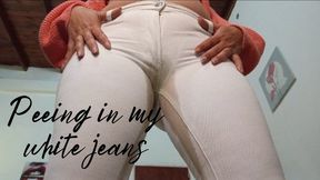 Peeing in my white jeans