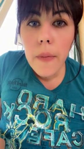 Girl in t-shirt smokes outdoors and play sexy . Excited, she masturbates at home!