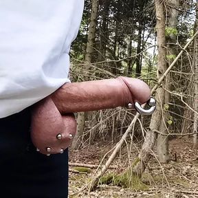 Horny walk in the forrest