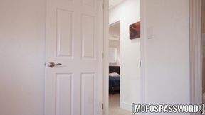 Busty Brandy Salazar sucks cock before fucking owner