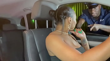 Ebony slut gets pulled over and fucked hard D-W-I