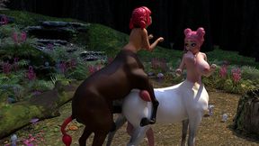centaur things 1 - a futanari centaur visits a fairy princess to learn about breeding!