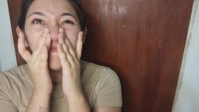 Scratching my big nose