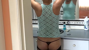 Latina wife gets ready to go out to fuck, she loves his cock