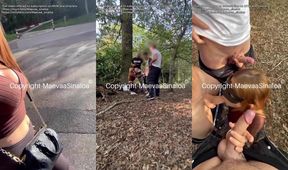 CUM WALK - I walk with a face full of cum in the street after taking 4 facials