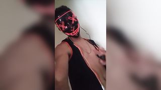 RealSonGosku's Masked Solo Session: Cumshot, Handjob, and Gey Sex Uncensored