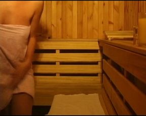 This Mature Lady From Germany Masturbates in Sauna