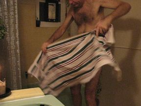 shower time with shower curtain open