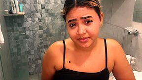 Stepsister Insecure About Her Small Tits Ends Up Fucking Her Stepbrother