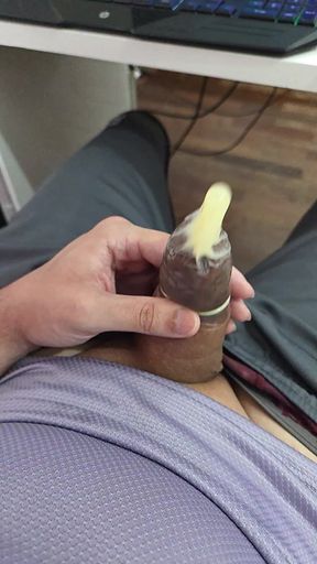 Condom Filled with Semen