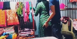 Hardcore Fuck with green suit collage girl with Big Tits in room.