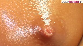 Blonde strokes clit then fucks her wet pussy with a dildo