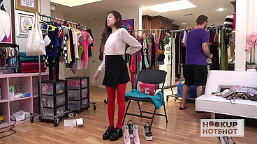 BTS - Stunning Sex Kitten Vina Sky Hooks Up With A Random Guy!