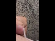 Anonymous amateur masturbating in the gym bathroom until he cums.