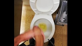 Jerking Off My Big Uncut Cock In Different Public Bathrooms Until I Cum