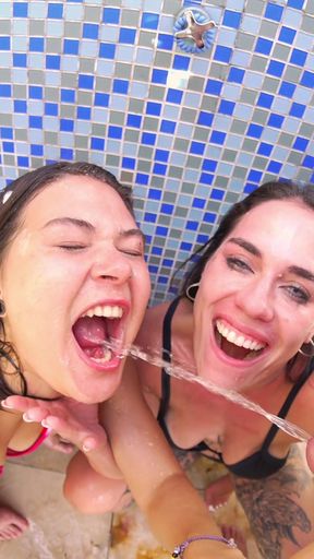 Tropical Wet Threesome with Kinky Mary