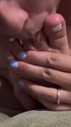 Custom Video: Playing With My Pussy, Tits &amp; Sucking My Toes   Clip 1