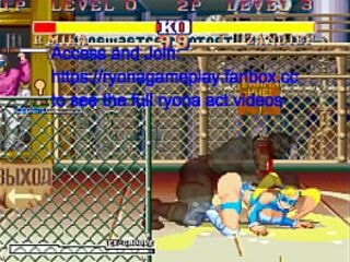 Cute game lady having sex in ryona fighter2 erotic gameplay
