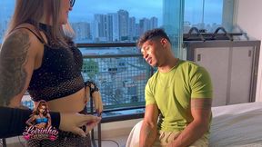 cuckqueen safada presenteia seu marido com uma amiga gostosa. sentei gostoso no pauzao do marido dela, ele arregacou minha buceta e a corna assistiu tudo.