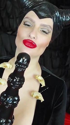 Powerful Red Lipstick Kisses From Maleficent