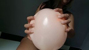 POV Squish underinflated balloons and blow to pop - Bunny Looner [LOWRES]