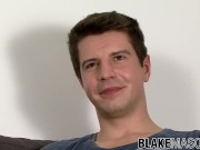 Interviewed stud David Moran strokes his cock and cums