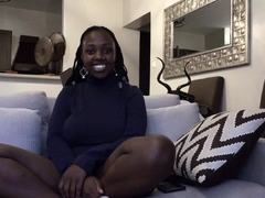 Amateur ebony BBW pumped hard in casting