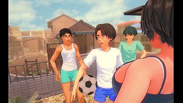 Ntr mam&aacute_ jugando con mis amigos de la calle