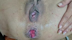 letty latina milf creamy ass and pussy double penetration with huge dildos