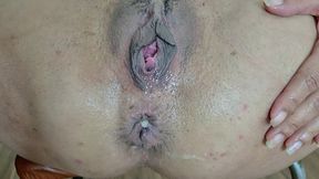 letty latina milf creamy ass and pussy double penetration with huge dildos