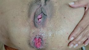letty latina milf creamy ass and pussy double penetration with huge dildos