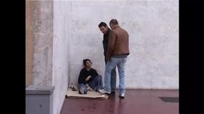 Threesome Fuck with Stranger and Two Giant Dicks