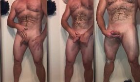 Hairy Jock Pisses Fountain On Self Soap Lathers Huge Cum Gush