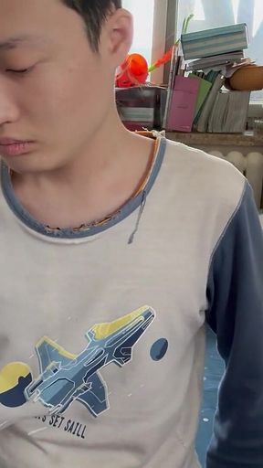 18yo Petite Chinese Twink 164cm 52kg Size 36 Tiny Feet M-legs Spread Hard Cock Nipple Play Solo