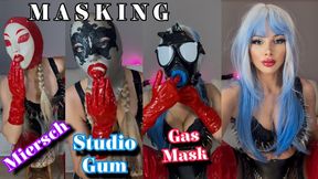 Gas Mask & Rubber Mask Studio Gum & Miersch Mask - Red Gloves