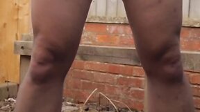 Outdoor pantyhose adventure