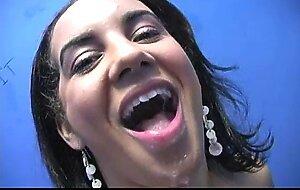 Black girl initiated in the art of gloryhole blowjob 35