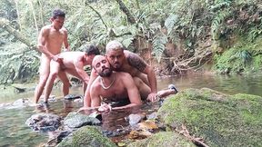 bareback gay sex orgy in the river 36 42