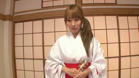 fucking a big tits priestess teen in hot japanese threesome