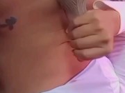 Young erotic guy does stimulation on his beautiful cock!!!