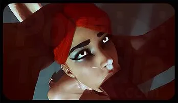 Curvy Redhead Hentai Babe Takes on Massive Ebony Cock