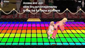 Cute ladies having lesbian sex in Princess of the ring 2 erotic hentai game